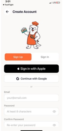 Step 4: Create your account